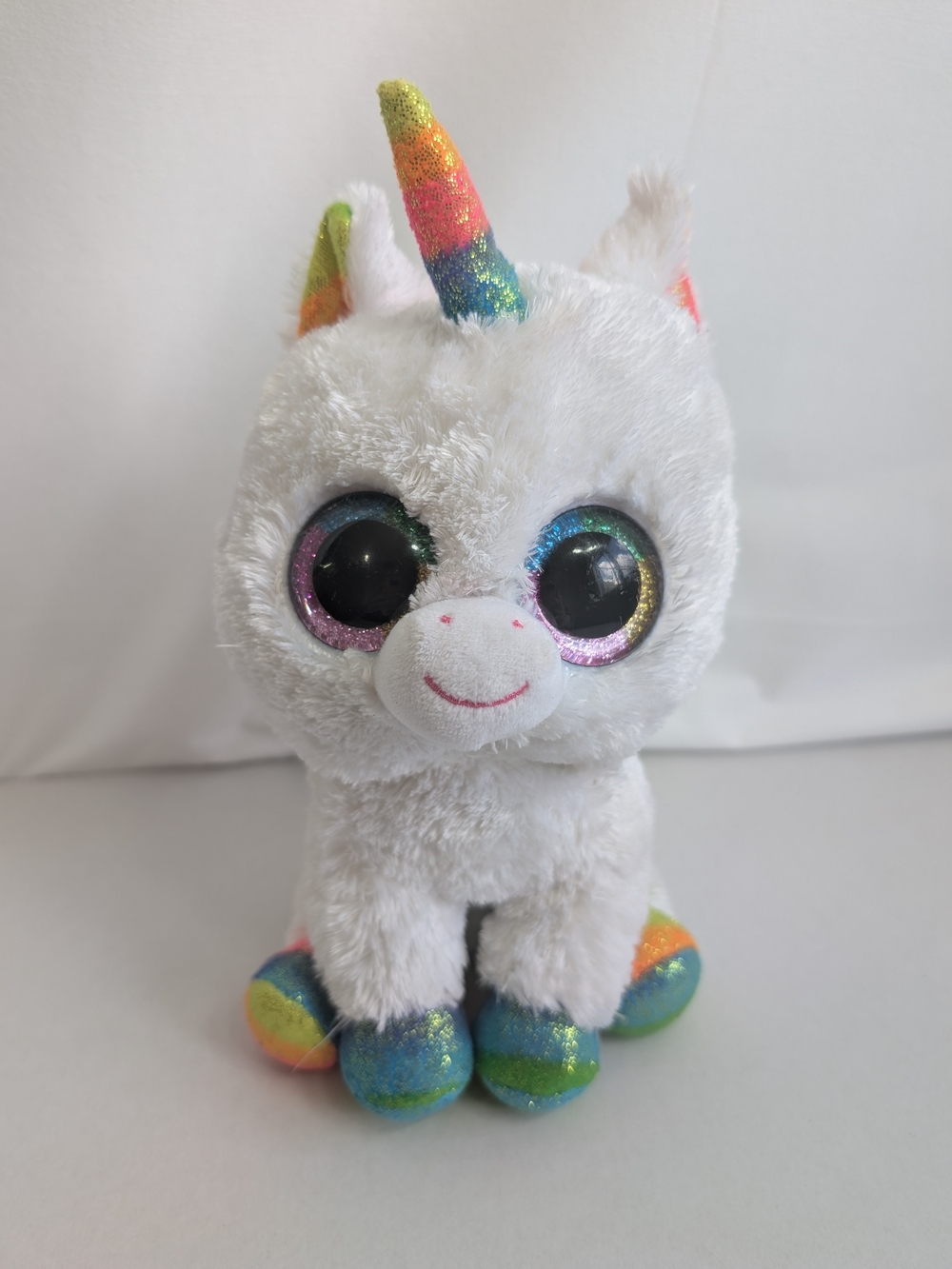 Ty Beanie Boos Pixy The White Unicorn Plush Stuffed Animal Toy